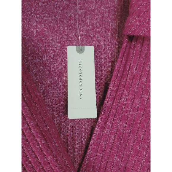 NEW Anthropologie Belted Knit Raspberry Maxi Dress - Medium - Picture 4 of 8